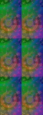 Çiçeksel fantezi tasarımı ve parlak bir arka plan çizimi. Renkli Bahar Teması eskiz kalıbı. Düz Çiçek Elementleri Tasarımı.