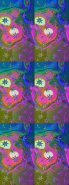 Küçük çiçekteki sevimli çiçek deseni. Raster illüstrasyonu. Tony 'nin kumaş kalıbını çiz. Modaya uygun kumaş deseni.