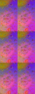 Anti-stres için soyut örnek sayfası. Raster illüstrasyonu. Menekşe ve pembe renklerde.