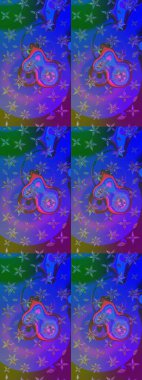 Çiçekli eskiz arkaplanı. Çocuk stili. Renkli Bahar Teması eskiz kalıbı. Düz Çiçek Elementleri Tasarımı.