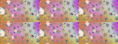 Soyut etnik raster çizim kalıbı. Kabile sanatı boho baskısı, klasik çiçek arkaplanı. Arkaplan dokusu, duvar kağıdı, çiçek teması nötr ve pembe renklerde.