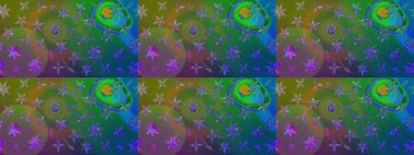 Küçük çaplı çiçeklerdeki basit şirin desenler. Tekstil veya kitap kapakları, imalat, duvar kağıtları, baskı, hediye paketi ve yapıştırma kitabı için çiçek eskizi geçmişi. Raster illüstrasyonu.