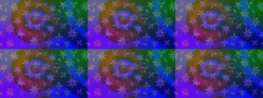 Raster illüstrasyonundaki çiçek desenli çizim. Güzel kumaş deseni. Renkli Bahar Teması eskiz kalıbı. Düz Çiçek Elementleri Tasarımı.