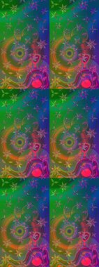 Çiçekli eskiz arkaplanı. Çocuk stili. Renkli Bahar Teması eskiz kalıbı. Düz Çiçek Elementleri Tasarımı.