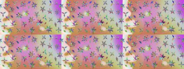 3D çiçekler, eskiz. Raster illüstrasyonu. Tarafsız ve pembe renklerde.