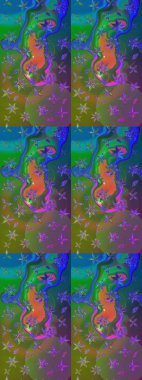 Çiçekli çizim şekli. Yeşil ve mavi renkte çiçekler. Renkli Bahar Teması eskiz kalıbı. Düz Çiçek Elementleri Tasarımı.