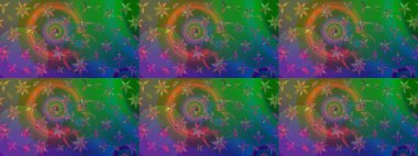 Raster illüstrasyonundaki çiçek desenli çizim. Güzel kumaş deseni. Renkli Bahar Teması eskiz kalıbı. Düz Çiçek Elementleri Tasarımı.