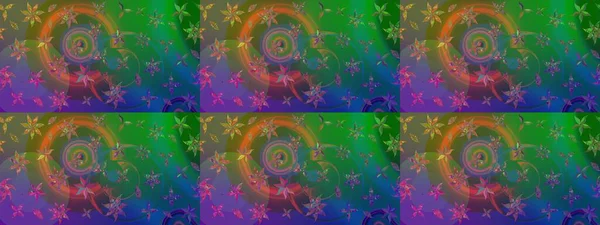 Raster illüstrasyonundaki çiçek desenli çizim. Güzel kumaş deseni. Renkli Bahar Teması eskiz kalıbı. Düz Çiçek Elementleri Tasarımı.