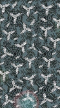 Tony 'nin kumaş kalıbını çiz. Modaya uygun kumaş deseni. Küçük çiçekteki sevimli çiçek deseni. Raster illüstrasyonu.