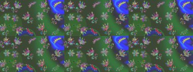 Raster illüstrasyonu. Kar taneleri arka planda. Kar tanesi süsleme deseni. Kar taneleri deseni. Renkli arkaplanda izole edilmiş kar tanelerinin düz tasarımı.