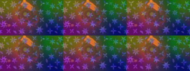 Çiçekli çiçek deseni, suluboya. Raster deseni. Süslü kumaş deseni.