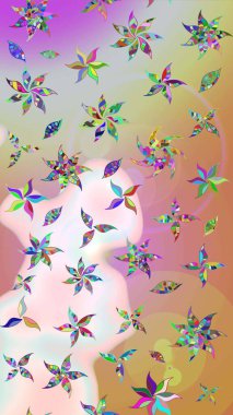 Elle çizilmiş çiçek desenli Raster çizimi. Tekstil, kumaş, ambalaj, hatıra defteri için hoş bir çiçek arkaplanı. Çocuksu tasarım. Tarafsız ve bej arkaplanda.