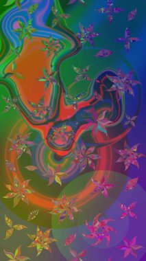 Eski usul küçük çiçekli şirin bir eskiz deseni. Moda arka planında parlak buketler. Kumaş, duvar kağıdı ve kağıt üzerine baskı yapmak için gelişen arka plan. Raster illüstrasyonu.