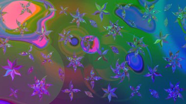 Küçük bir çiçekte eskiz deseni. Hoş bir çiçek geçmişi var. Güzel kumaş deseni. Raster illüstrasyonu.