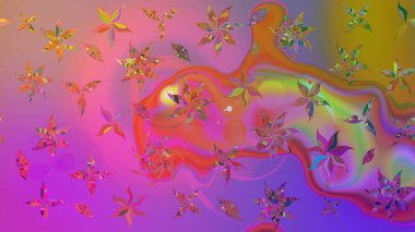 Eskiz arkaplan modeli. Pembe ve mor yapraklı yabani çiçekler. Suluboya, elle çizilmiş. Raster illüstrasyonu.