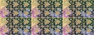 Altın karalama fantezi yapraklarından Raster soyut çiçek çelengi ve gri ve nötr renklerde çiçek. El yapımı dekoratif çerçeve, albüm kapağı, tebrik kartı, klasik Art deco tarzı.