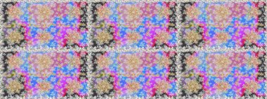 Tarafsız ve gri renklerde altın element. Damask arkaplanı tekerrür ediyor. Barok tarzında altın çiçek süsü. Antika altın tekrarlanabilir duvar kağıdı.