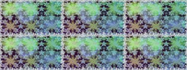 Tarafsız ve yeşil renklerde altın tekrarlayan elementler içeren soyut bir arka plan. Kusursuz oryantal klasik altın desen.