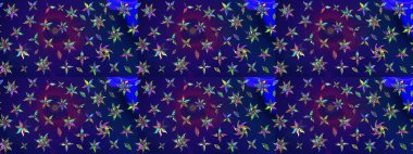 Küçük mavi ve mor renkte güzel bir besin torbası deseni, çiçekler. Tekstil, kumaş, kapaklar, duvar kağıtları, baskı, naylon, koleksiyon defteri, örgü, dekupaj için güzel bir eskiz. Millefleurlar.