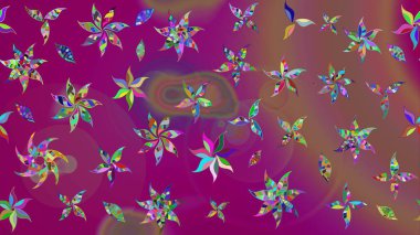 Mor ve kahverengi renkte güzel çiçekli eskiz deseni, suluboya çiçek deseni, duvar kağıdı, kart veya kumaş için fayanslı. Raster..