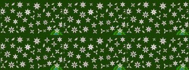 Küçük bir çiçekte eskiz deseni. Raster illüstrasyonu. Hoş bir çiçek geçmişi var. Güzel kumaş deseni.