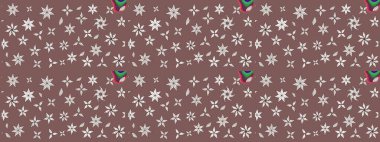 Renkli Bahar Teması eskiz kalıbı. Taslak desenli, modaya uygun kumaş deseni. Düz Çiçek Elementleri Tasarımı. Şirin çiçek elementleri. Raster illüstrasyonu.