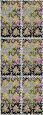 Gri ve altın desenli. Klasik raster şablonu. Tekrarlayan ögelerle kusursuz soyut arkaplan.