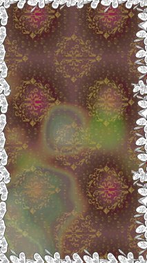 Renkli, pürüzsüz desen. Çiçek arkaplan. Çiçek duvar kâğıdı. Kahverengi renkli şirin tekstil. Raster illüstrasyonu.