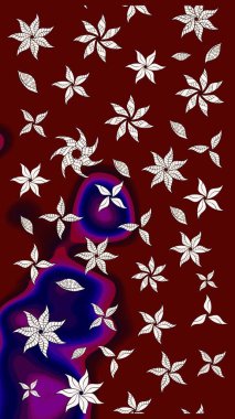 Raster stili kumaş deseni. Çiçekler suluboya çizim deseni.