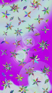 Raster illüstrasyonu. Tarafsız renklerde çiçek eskizi. Tarafsız renklerde çiçekler. Şatafatlı bahar bahçesi dokusu. Çiçek deseni.