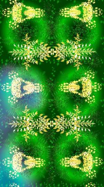 Eskiz arkaplan modeli. Yapraklı çiçekler ve yeşil renkli papatya çiçekleri. Raster - stok.