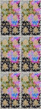 Duvar kâğıdı barok, İspanyol kumaşı. Kusursuz raster arka plan. Gri ve nötr renklerde grafiksel modern kusursuz desen. Kusursuz çiçek deseni.