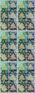 Altın karalama fantezi yapraklarından Raster soyut çiçek çelengi ve tarafsız ve gri renklerde çiçek. El yapımı dekoratif çerçeve, albüm kapağı, tebrik kartı, klasik Art deco tarzı.