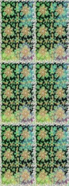 Hassas altın deseni açın. Kusursuz altın desenli bukleler. Parlak dantel, stilize çiçekler, şal desenli. Raster. Doğulu arabeskler. Gri ve yeşil renklerde altın elementlerle kusursuz desen.