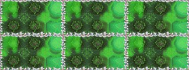 Düz Çiçek Elementleri Tasarımı. Renkli Bahar Temalı Kusursuz Arkaplan. Raster..