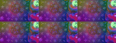 Çiçek deseni. Flower eskiz arka planı. Şatafatlı bahar bahçesi dokusu. Raster illüstrasyonu.