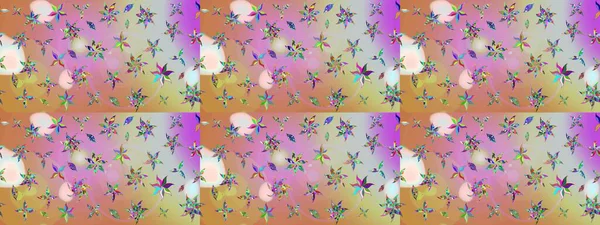 Çiçek deseni. Tarafsız ve pembe renkler üzerine çiçek çizimi. Şatafatlı bahar bahçesi dokusu. Raster illüstrasyonu. Tarafsız ve pembe renkte çiçekler.