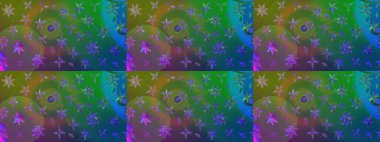 Çiçek deseni. Raster illüstrasyonu. Chichi 'nin kumaş kalıbını çiz. Renkli Bahar Teması eskiz kalıbı. Düz Çiçek Elementleri Tasarımı.