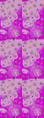 Paketleme, tekstil, duvar kâğıdı için çiçek eskizi. Klasik çiçek desenli. Raster 'ın taze dokusu. Yumuşak fayans. Yumuşak pamuk tasarımı.