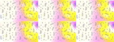 Raster suluboya çiçek deseni, narin çiçekler, nötr, sarı ve beyaz çiçekler, tebrik kartı şablonu. Güzel kumaş deseni.