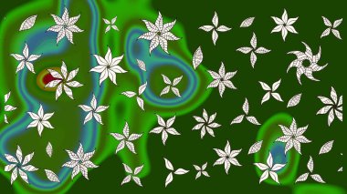 Raster illüstrasyonu. Eski usul küçük çiçekli şirin bir eskiz deseni. Kumaş, duvar kağıdı ve kağıt üzerine baskı yapmak için gelişen arka plan. Moda arka planında parlak buketler.