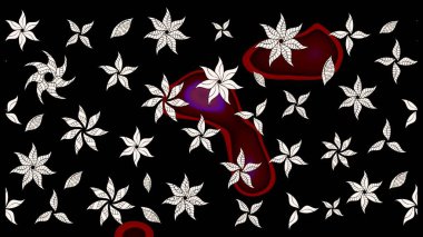 Çiçek deseni. Raster güzel kumaş deseni çiziyor. Renkli Bahar Teması eskiz kalıbı. Düz Çiçek Elementleri Tasarımı.