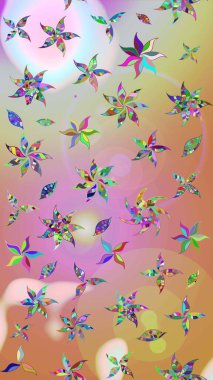 Çiçek desenli raster, nötr ve pembe çizgi grafik desenli soyut raster arkaplan. Modern stil dokusu.