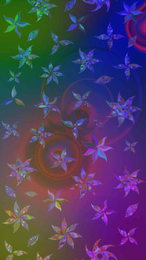 Çizim çiçek deseni duvar kağıdı, web sitesi arka planı, ambalaj kağıdı, davetiye, broşür, afiş veya web sitesi için kullanılabilir. El çizimi Raster çizimi. Parlak elementlerin.