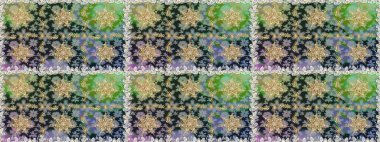 Kusursuz kıvırcık saçlar. Doğulu stil altın deseni gri ve nötr renklerde altın elementlerle donatır. Raster altın desen.