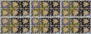 Gri ve siyah renklerde altın elementler. Geleneksel klasik raster altın pürüzsüz desen. Barok tarzında kusursuz bir doğulu süsü..