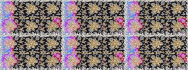 Raster illüstrasyonu. Oriental raster klasik gri, nötr ve altın desenli. Kusursuz soyut arkaplan.