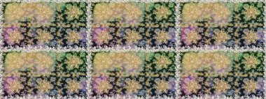 Altın şablon. Kusursuz desenli altın elementler. Raster illüstrasyonu. Gri ve nötr renklerin kraliyet retro 'su. Kart, duvar kağıdı, ambalaj ve tekstil için klasik tasarım. Çiçeksel klasik doku.