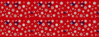 Renkli Bahar Teması eskiz kalıbı. Raster illüstrasyonu. Düz Çiçek Elementleri Tasarımı. Kırmızı ve nötr renklerde zarif çiçekli suluboya.