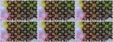 Raster illüstrasyonunda kusursuz çiçek deseni. Gri renkli çiçekler.